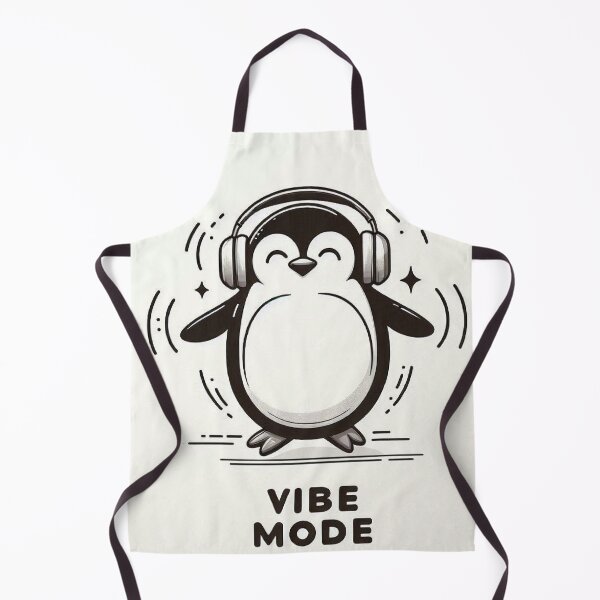 Item preview, Dancing Penguin with Headphones – Vibe Mode Funny Minimalist Design designed and sold by Mitaudesign.