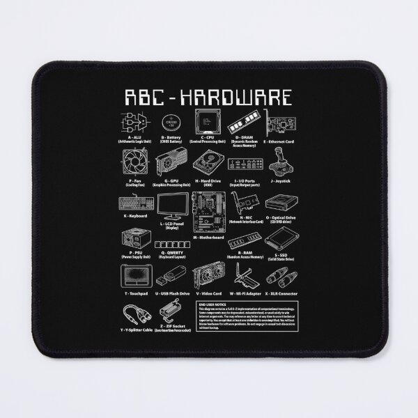 Item preview, Computer Nerd PC Builder Funny Tech Hardware Alphabet ABC designed and sold by GrandeDuc.
