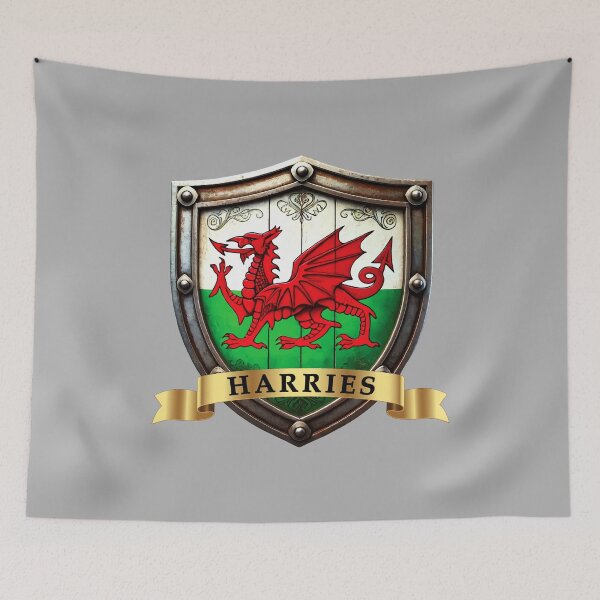 Item preview, Harries Wales Family Name Shield designed and sold by Highlandkings.