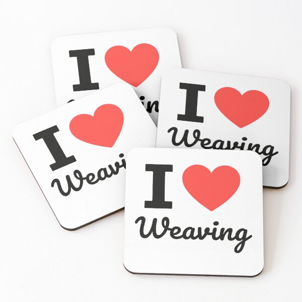 Item preview, I Love Weaving | Textile Art Typography | Handmade Loom Craft & Fiber Design designed and sold by PaintedPixels01.