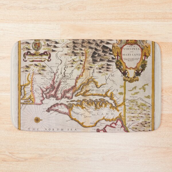 Item preview, A Vintage Map Of Virginia And Maryland 1676 designed and sold by JonnaHurmerinta.