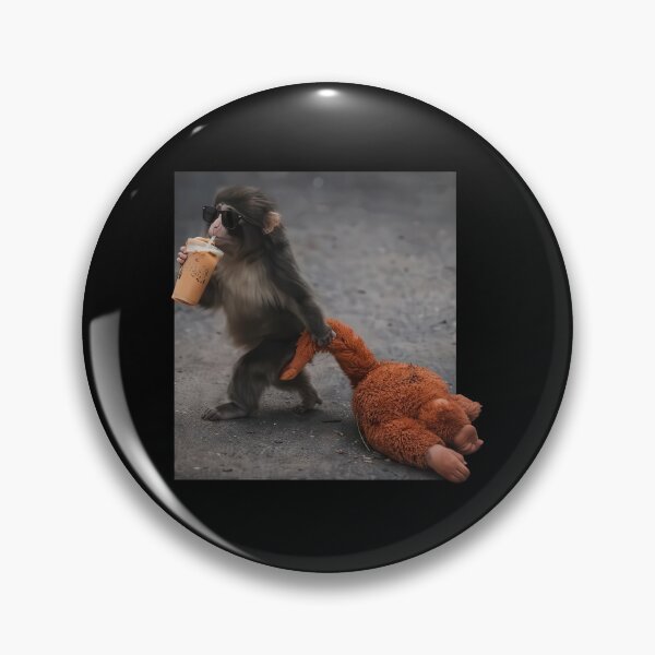 Item preview, Baby Monkey Punch Drinking Iced Coffee designed and sold by hodgetronix.