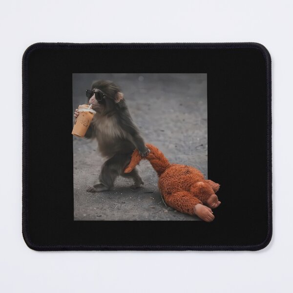 Item preview, Baby Monkey Punch Drinking Iced Coffee designed and sold by hodgetronix.