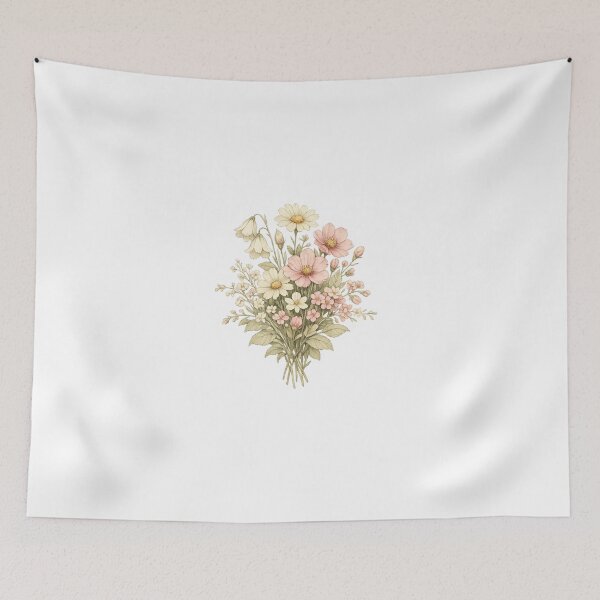 Item preview, Ilustración botánica de ramo de flores silvestres vintage | Diseño estético floral antiguo designed and sold by ArtWaveStudio8.