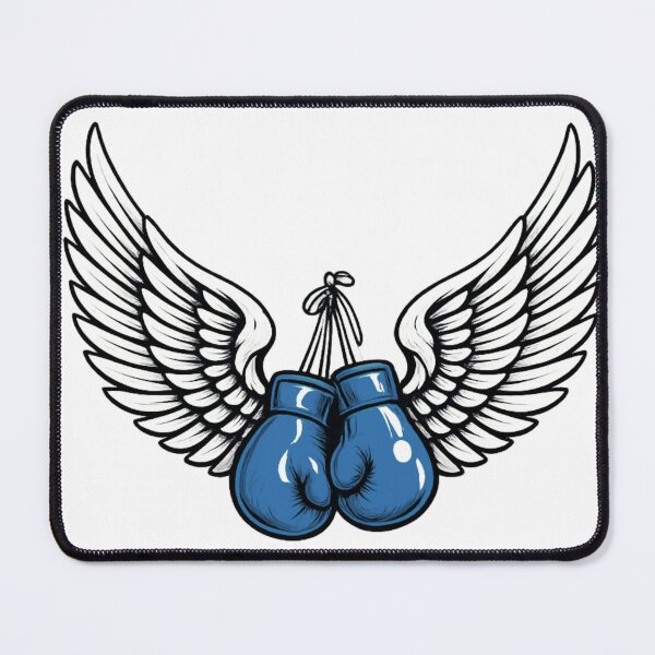 Item preview, Blue Boxing Gloves With Wings Fighter Angel Wings Boxing Design designed and sold by bloomandbeads.eu.