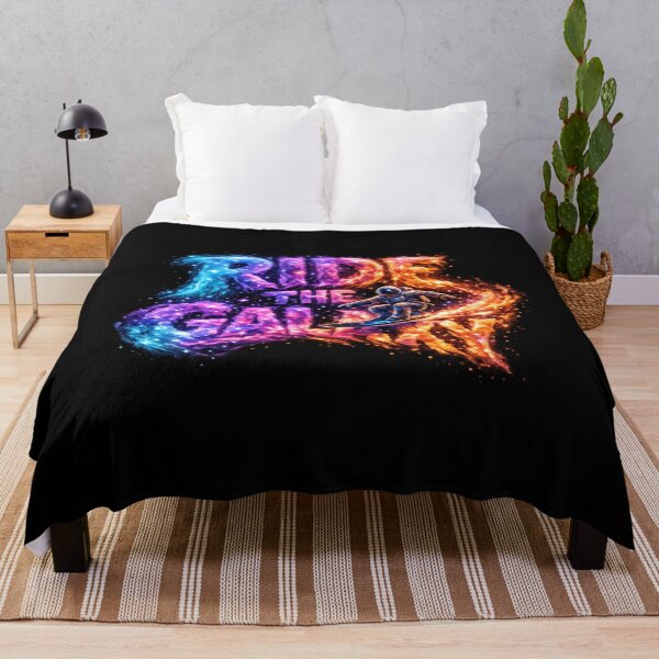 Item preview, Ride the Galaxy - Astronaut Surfing Cosmic Typography designed and sold by MKreative Studio.