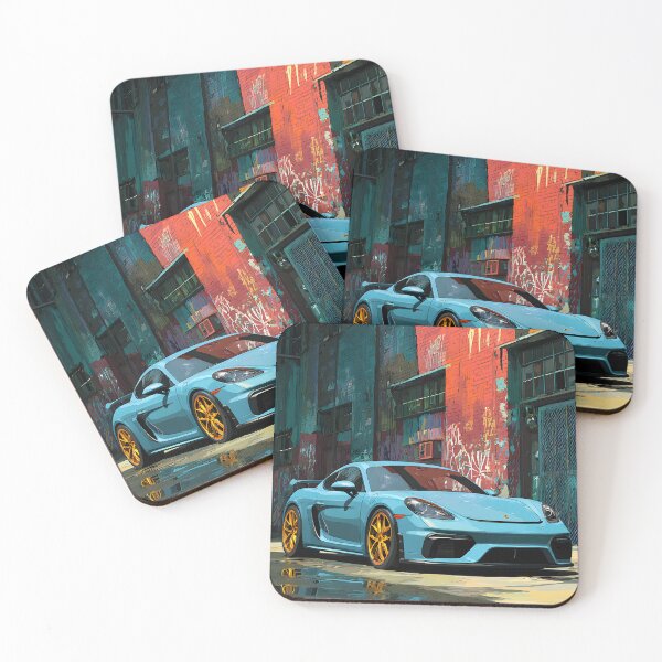 Item preview, Porsche 718 Cayman GT4 Pop Art Print for Car Enthusiasts designed and sold by AutoPopStudio.