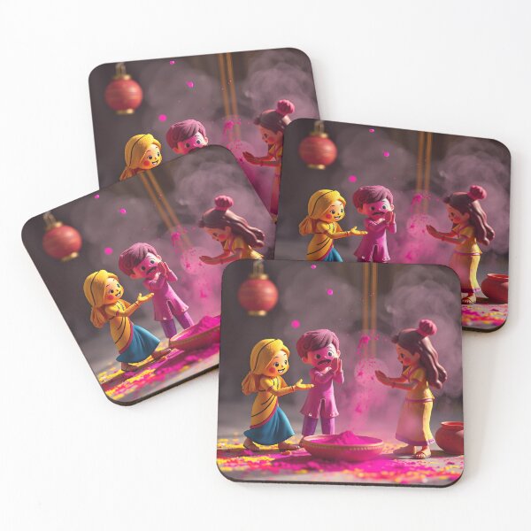Item preview, Vibrant Holi Figurine Sticker designed and sold by Teewave-Ashish.