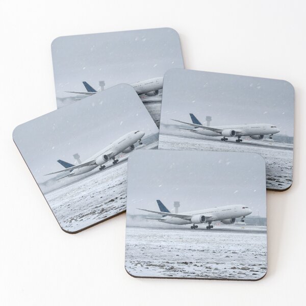 Item preview, Jet Takeoff Through Winter Snowstorm designed and sold by EMairplanes.