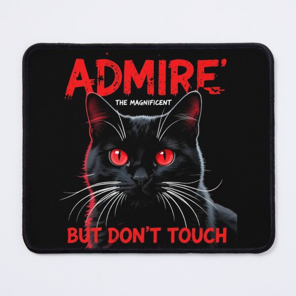 Item preview, Black Cat Red Eyes – “Admire But Don’t Touch” Gothic Cat T-Shirts  designed and sold by YourTrendyTees.