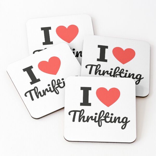 Item preview, I Love Thrifting | Vintage & Secondhand Typography | Sustainable Fashion & Treasure Hunt Design designed and sold by PaintedPixels01.