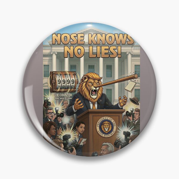 Item preview, Nose Knows No Lies — Pinocchio Lion President Political Satire designed and sold by SammyMorry.