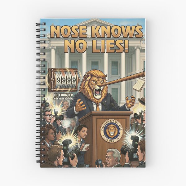 Item preview, Nose Knows No Lies — Pinocchio Lion President Political Satire designed and sold by SammyMorry.