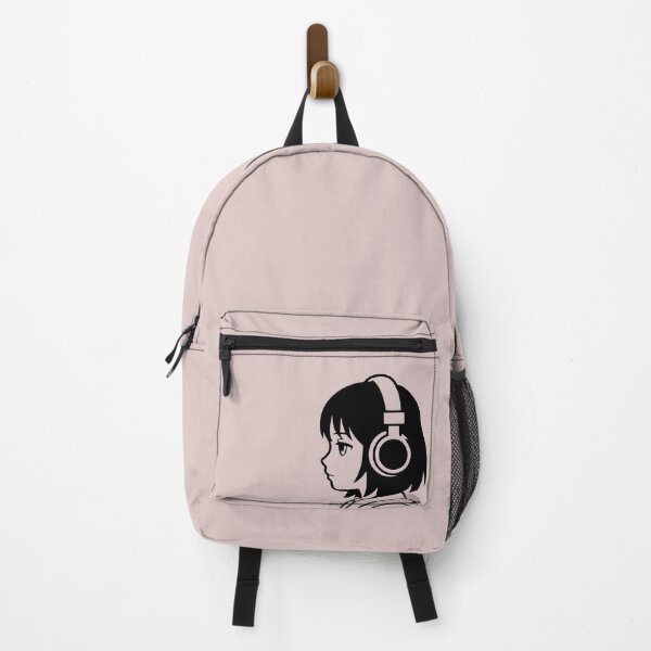 Item preview, Lo-fi Anime Girl with Headphones - Minimalist Music Aesthetic Art designed and sold by HappySproutArt.