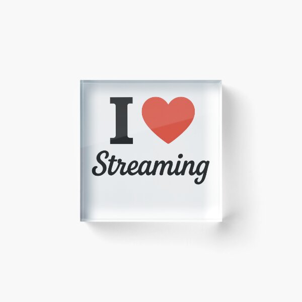 Item preview, I Love Streaming | Digital Media Typography | Live Content & Online Entertainment Design designed and sold by PaintedPixels01.