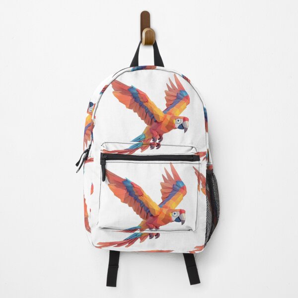 Item preview, Low Poly Geometric Macaw Flight - Vibrant Modern Bird Art Print designed and sold by DesignArtist.ia.