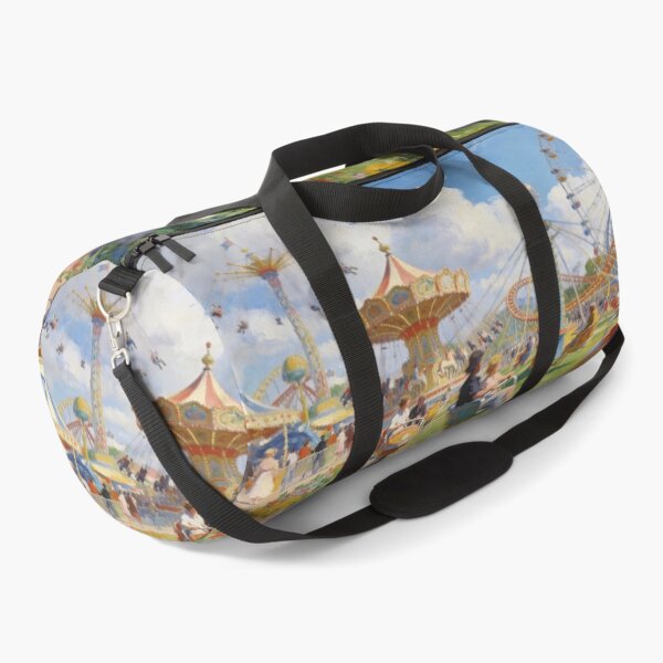 Item preview, Impressionist Amusement Park Painting, Lively Rides, Wall Art designed and sold by BlareBlare.