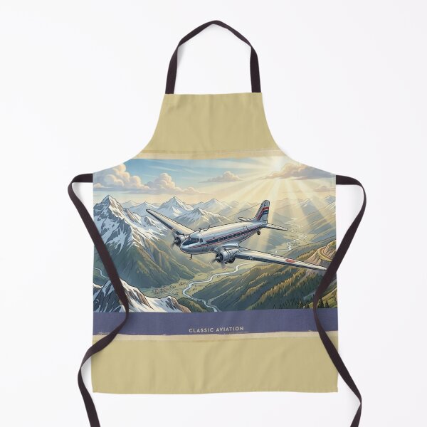 Item preview, Vintage Propeller Plane Over Mountains designed and sold by EMairplanes.