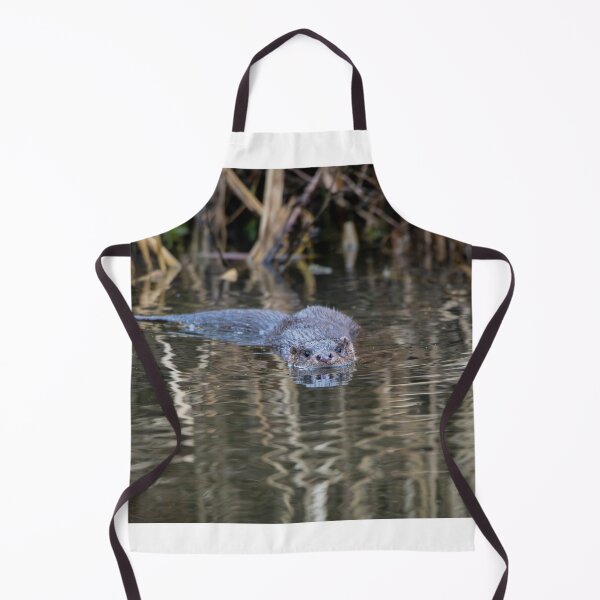 Item preview, River Otter swimming in water near tall reeds  designed and sold by Stephen Jarman.