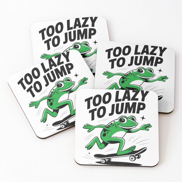 Item preview, Too Lazy to Jump - Skateboarding Frog Cartoon designed and sold by Pro AguiZoul Art.