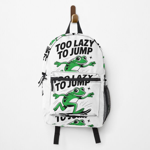 Item preview, Too Lazy to Jump - Skateboarding Frog Cartoon designed and sold by Pro AguiZoul Art.