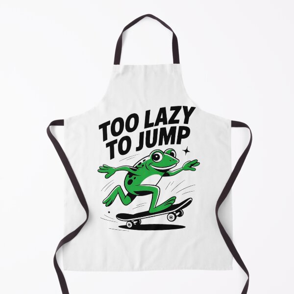 Item preview, Too Lazy to Jump - Skateboarding Frog Cartoon designed and sold by Pro AguiZoul Art.
