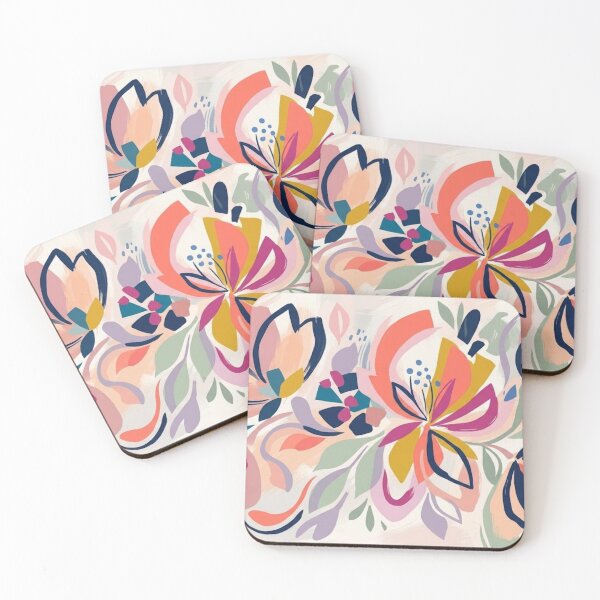 Item preview, Colorful Abstract floral art  designed and sold by DoneAndDusted.