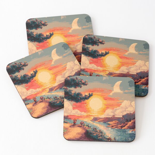 Item preview, Moon Retro Pixel Art 8Bit Illustration Aesthetic Landscapes  designed and sold by ART ATTACK ZONE.