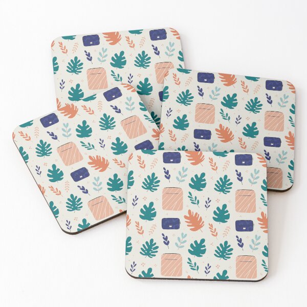 Item preview, Colorful Leaves and Bags Pattern designed and sold by RidaSalArt.