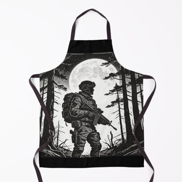 Item preview, Midnight Operator: Tactical Soldier Under Full Moon designed and sold by EXILE Art Co.