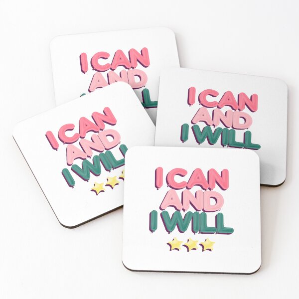 Item preview, I Can and I Will Balloon Typography designed and sold by GlimmerAura.