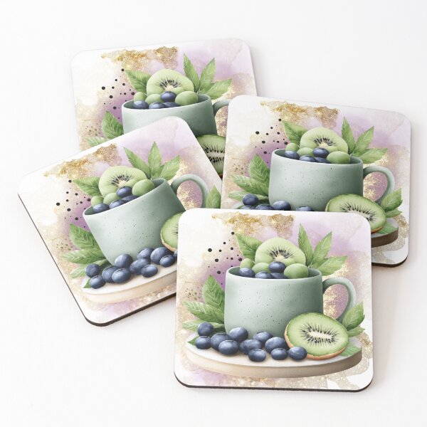 Item preview, Aesthetic Fruit Cup | Blueberry Kiwi Cozy Illustration designed and sold by ChenEngEng.