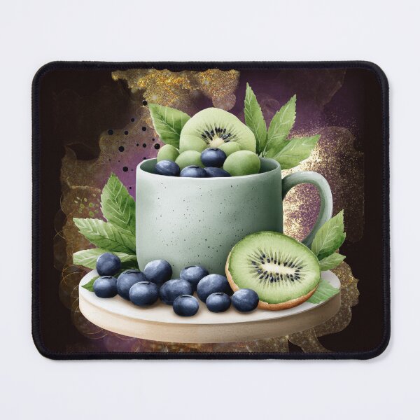 Item preview, Aesthetic Fruit Cup | Blueberry Kiwi Cozy Illustration designed and sold by ChenEngEng.