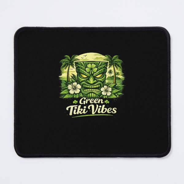 Item preview, Tiki Luck Vibes Shamrock Tiki Hawaii Tropical St Patrick Day Men Women designed and sold by najaks.