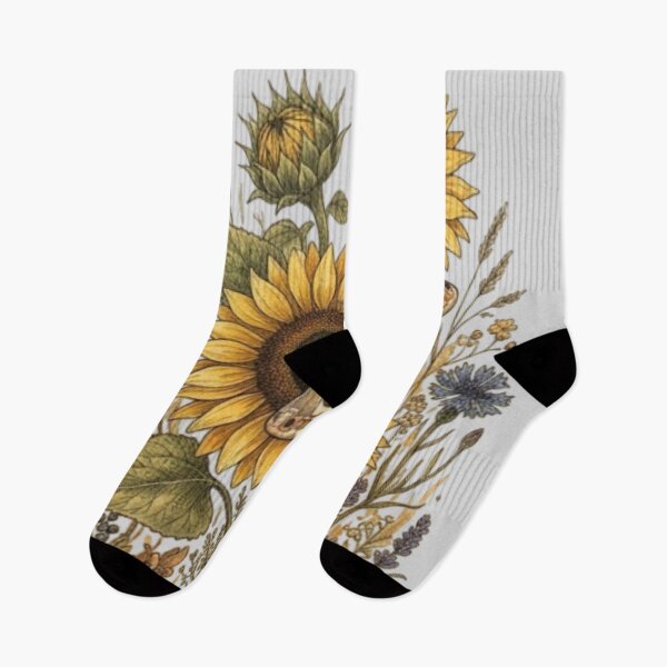 Item preview, Sunflowers and Butterfly Botanical Illustration designed and sold by UkieSun.