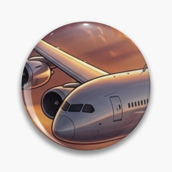 Item preview, Passenger Airplane in Glowing Sunset Clouds designed and sold by EMairplanes.