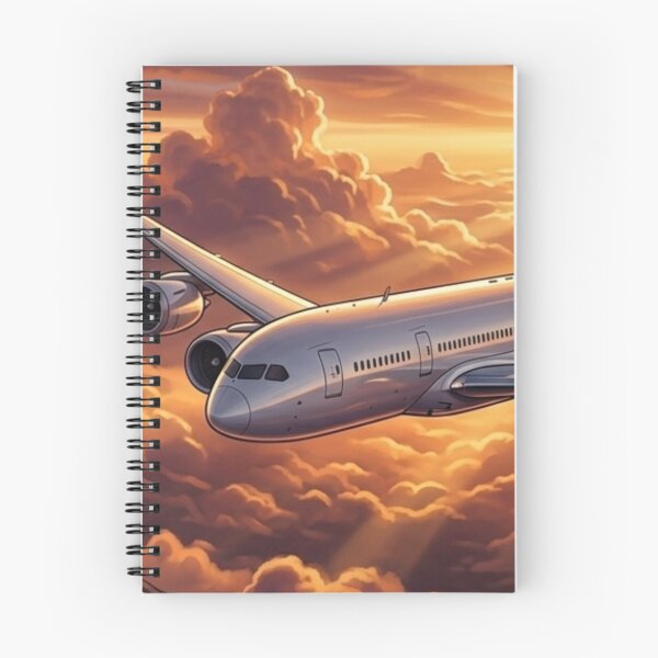Item preview, Passenger Airplane in Glowing Sunset Clouds designed and sold by EMairplanes.