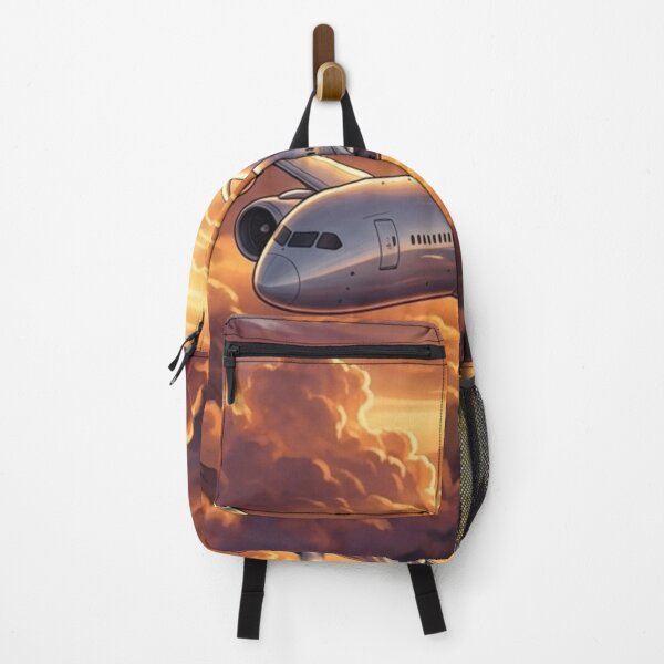 Item preview, Passenger Airplane in Glowing Sunset Clouds designed and sold by EMairplanes.