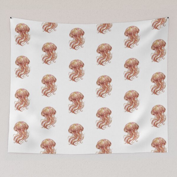 Item preview,  Rose Gold Glitter Jellyfish Oil Painting – Ocean Fantasy designed and sold by SOUFIANE1991.