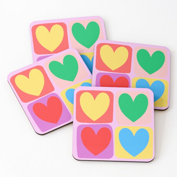 Item preview, Bright Granny Square Heart Quilt Background designed and sold by Colorfuly.