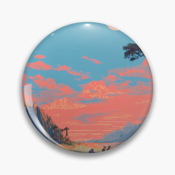 Item preview, Rock Retro Pixel Art 8Bit Illustration Aesthetic Landscapes  designed and sold by ART ATTACK ZONE.