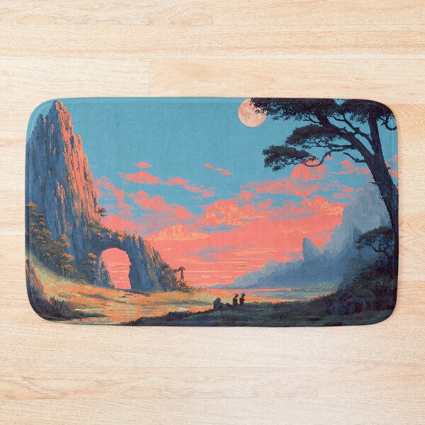 Item preview, Rock Retro Pixel Art 8Bit Illustration Aesthetic Landscapes  designed and sold by ART ATTACK ZONE.
