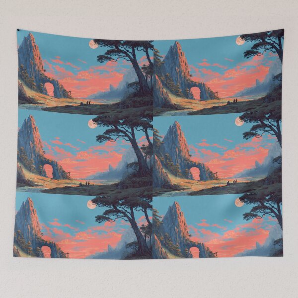 Item preview, Rock Retro Pixel Art 8Bit Illustration Aesthetic Landscapes  designed and sold by ART ATTACK ZONE.
