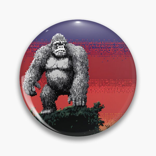 Item preview, Gorilla Retro Pixel Art 8Bit Illustration Aesthetic Landscapes  designed and sold by ART ATTACK ZONE.
