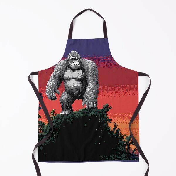 Item preview, Gorilla Retro Pixel Art 8Bit Illustration Aesthetic Landscapes designed and sold by ART ATTACK ZONE.