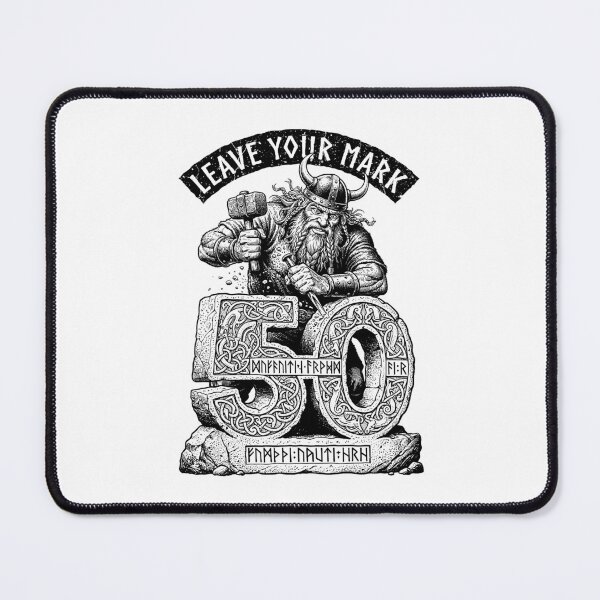 Item preview, 50th Birthday Viking Old Man Runestone Funny Norse Warrior designed and sold by GrandeDuc.