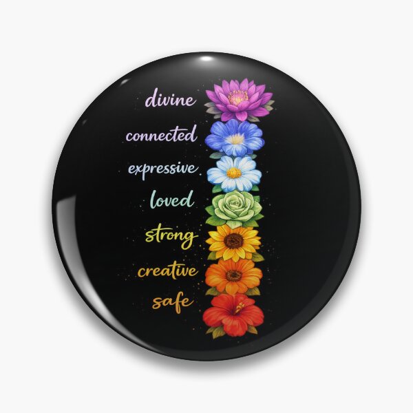 Item preview, Chakra Flowers Affirmation Hoodie Design | Spiritual Floral Energy Art | Divine Connected Expressive Loved Strong Creative Safe designed and sold by SezzyDesigns.