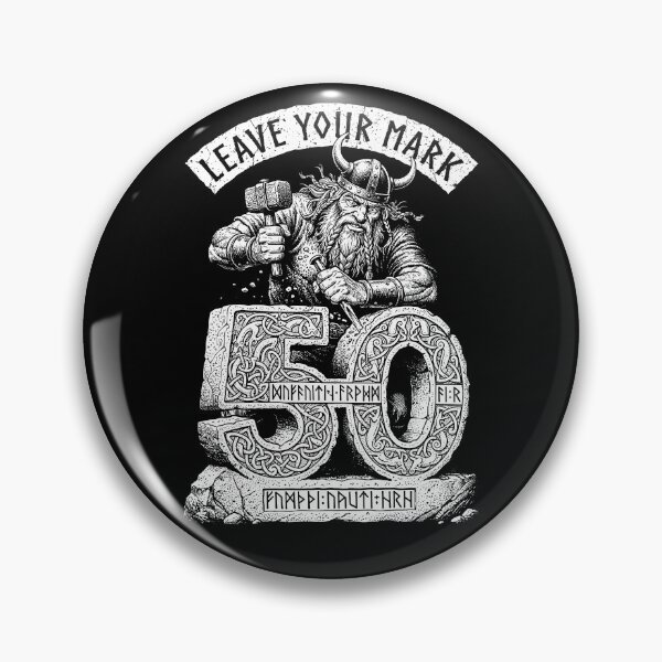 Item preview, 50th Birthday Viking Old Man Runestone Funny Norse Warrior designed and sold by GrandeDuc.