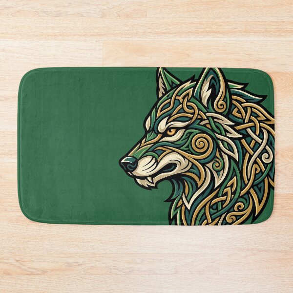Item preview, Celtic Wolf Head Profile Norse Knotwork designed and sold by SolaoLab.