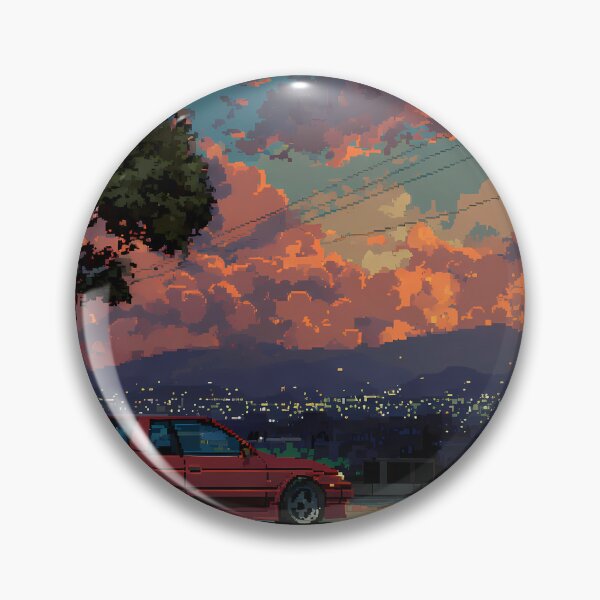 Item preview, Retro Car Pixel Art 8Bit Illustration Aesthetic Landscapes  designed and sold by ART ATTACK ZONE.
